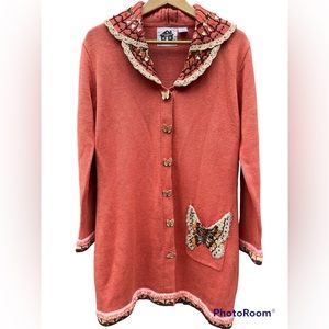 Vintage Storybook knits (HSN) butterfly cardigan